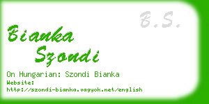 bianka szondi business card